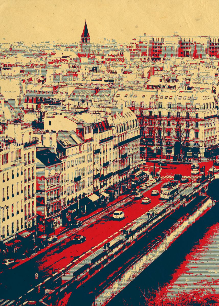 'Paris City' Poster, picture, metal print, paint by Zhidane Al dhaer ...