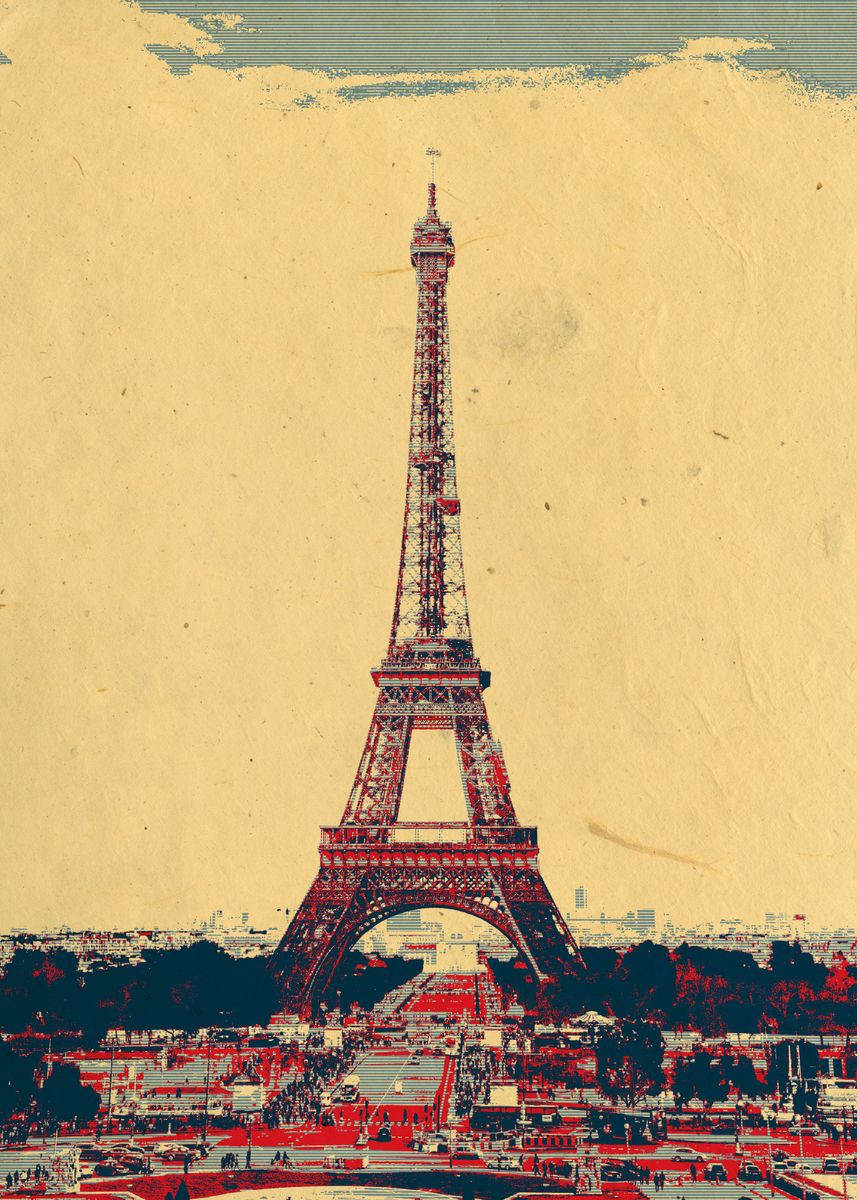 'Eiffel Tower' Poster, picture, metal print, paint by Zhidane Al dhaer ...