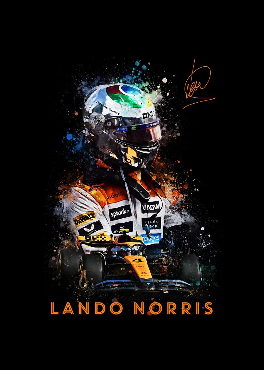 Lando Norris Leinwandbild 50x75cm - Moderner Wandkunstdruck Für Wohnzimmer & Jugendzimmer