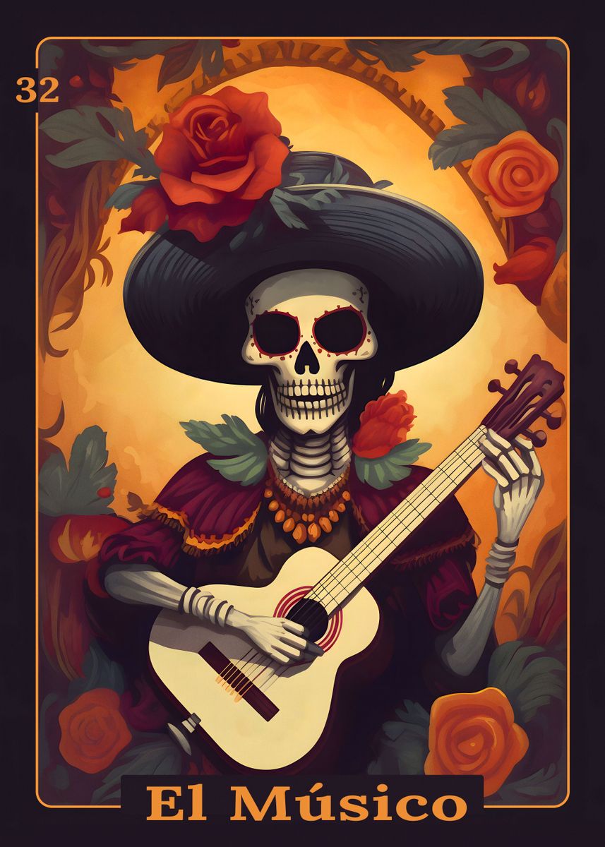 &lsquo;El Musico&rsquo; Poster, picture, metal print, paint by Steel Canvas