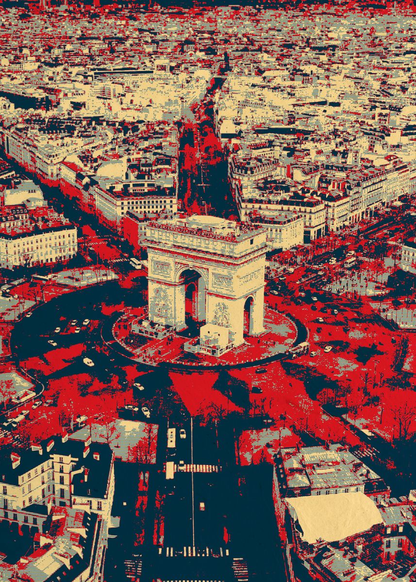 'Arc De Triomphe Paris' Poster, picture, metal print, paint by Zhidane ...
