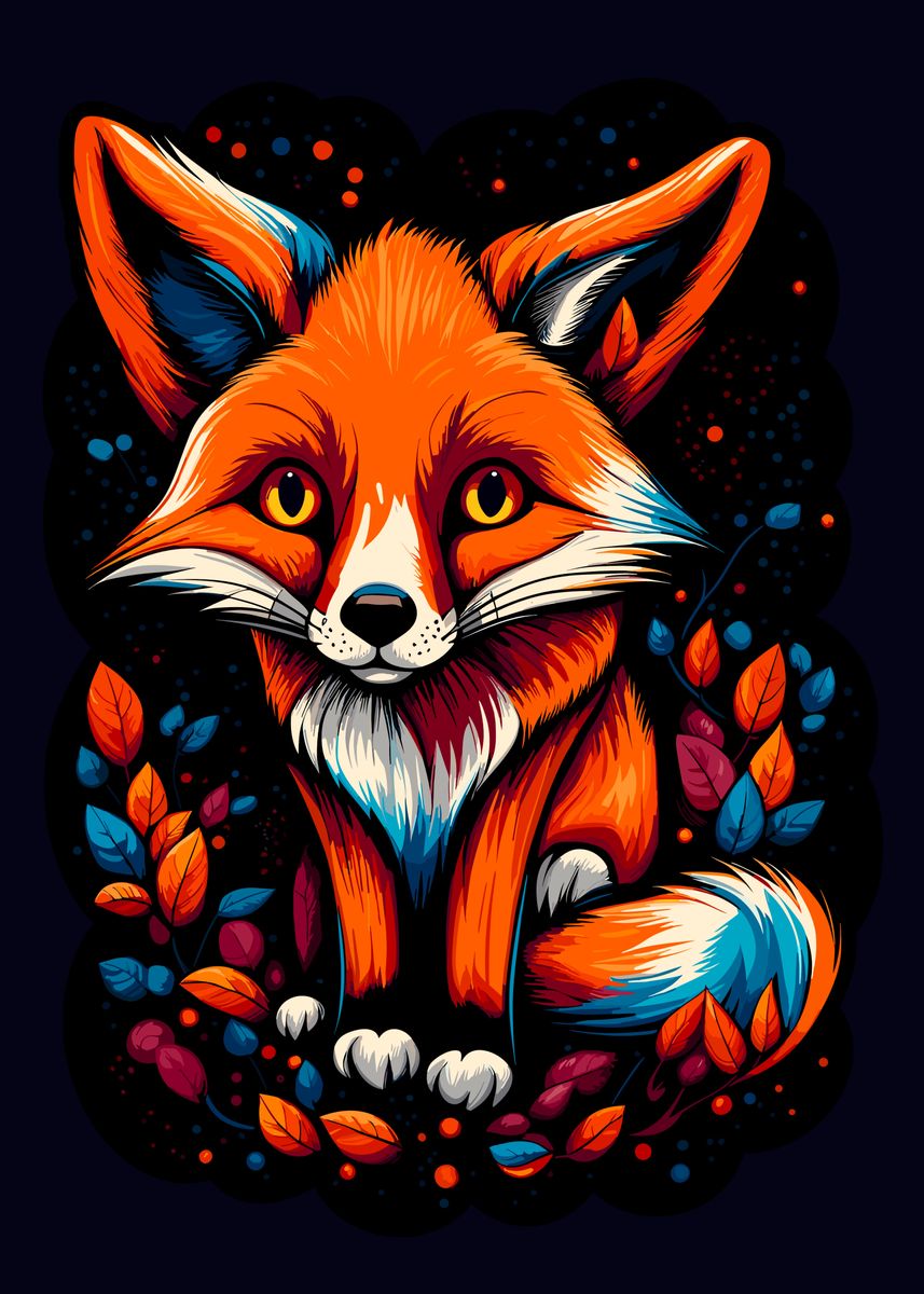 'Foxy popart' Poster by Popart PosterS | Displate