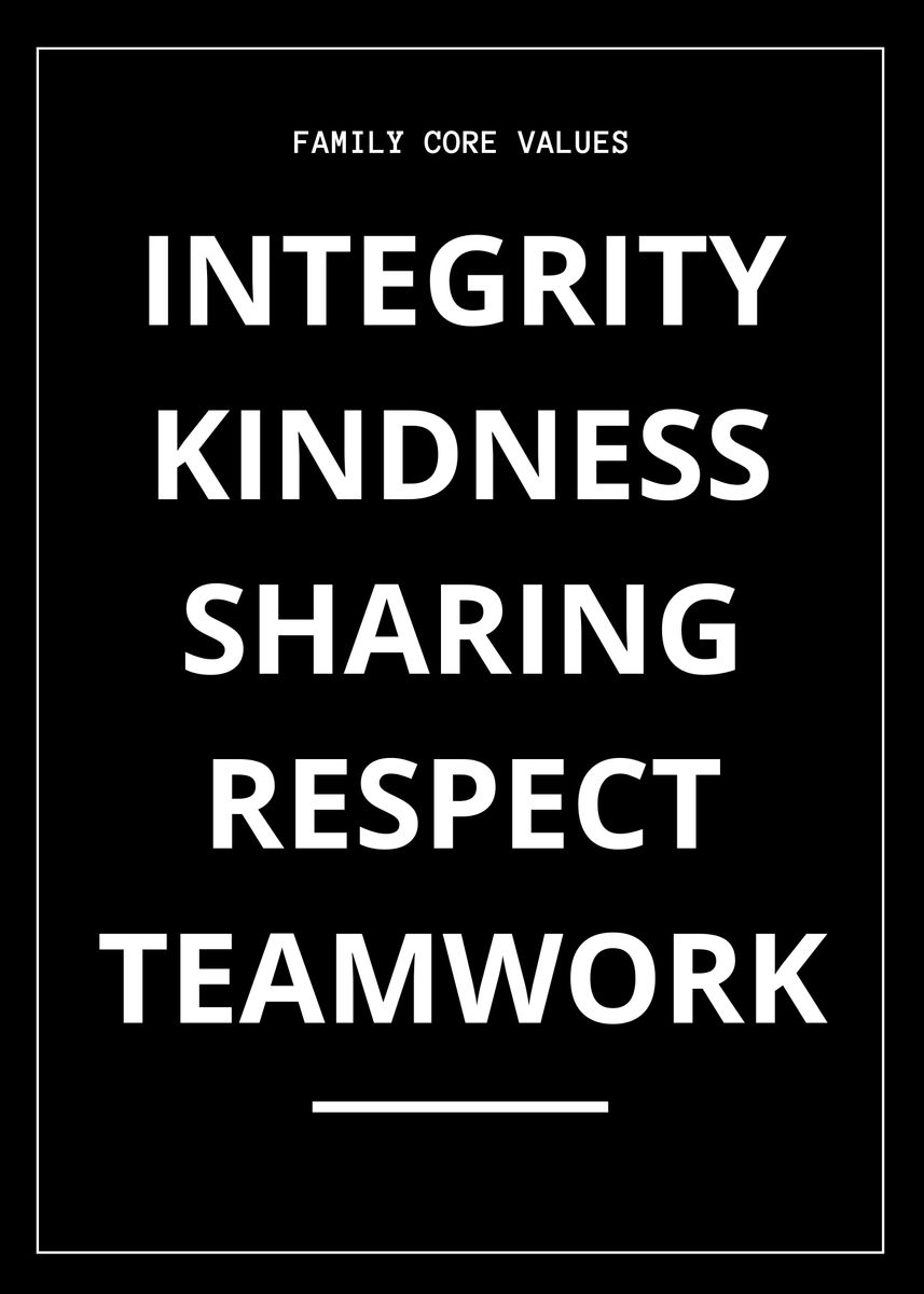 family-core-values-poster-picture-metal-print-paint-by-edson