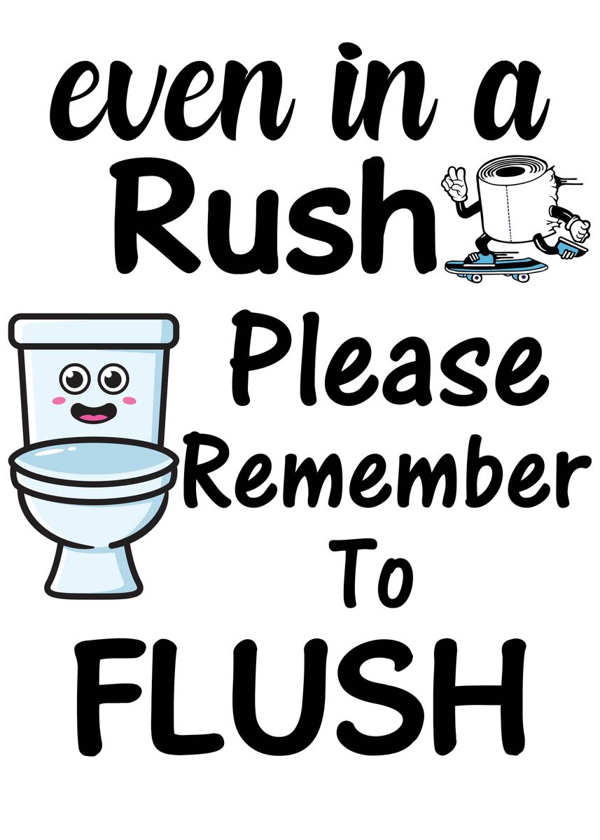 'Bathroom Humor' Poster, picture, metal print, paint by Neo Design ...