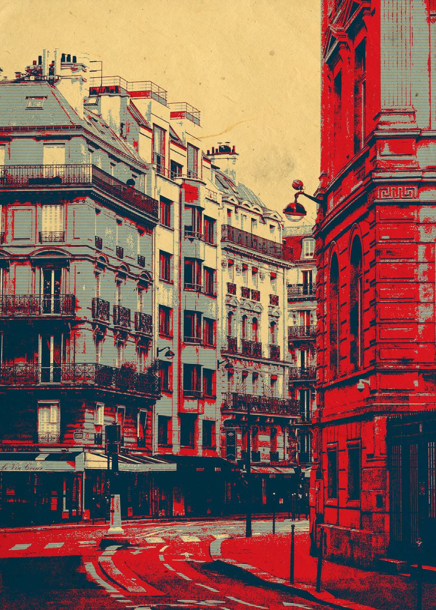 'Paris Building' Poster, picture, metal print, paint by Zhidane Al ...