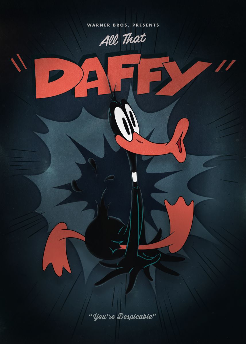 'Daffy Duck' Poster, picture, metal print, paint by Looney Tunes | Displate