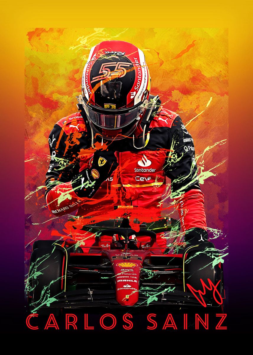 'Carlos Sainz ' Poster by Tom Hiddleston | Displate