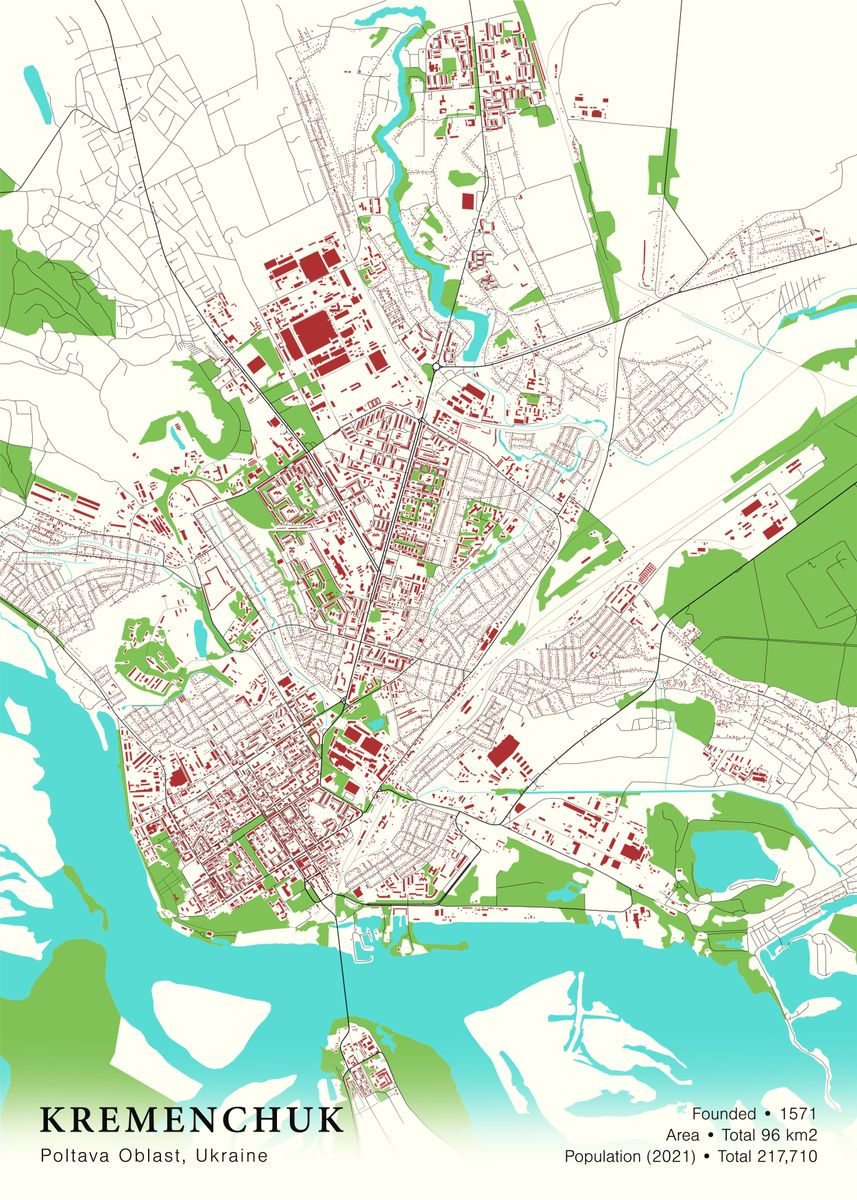  Kremenchuk Poltava Oblast Poster Picture Metal Print Paint By 