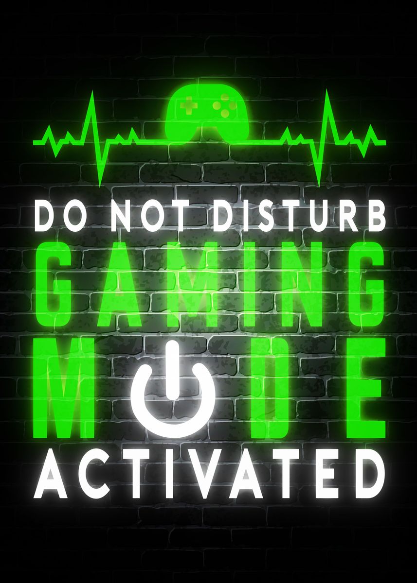 'gaming mode neon' Poster, picture, metal print, paint by Callam Curtis
