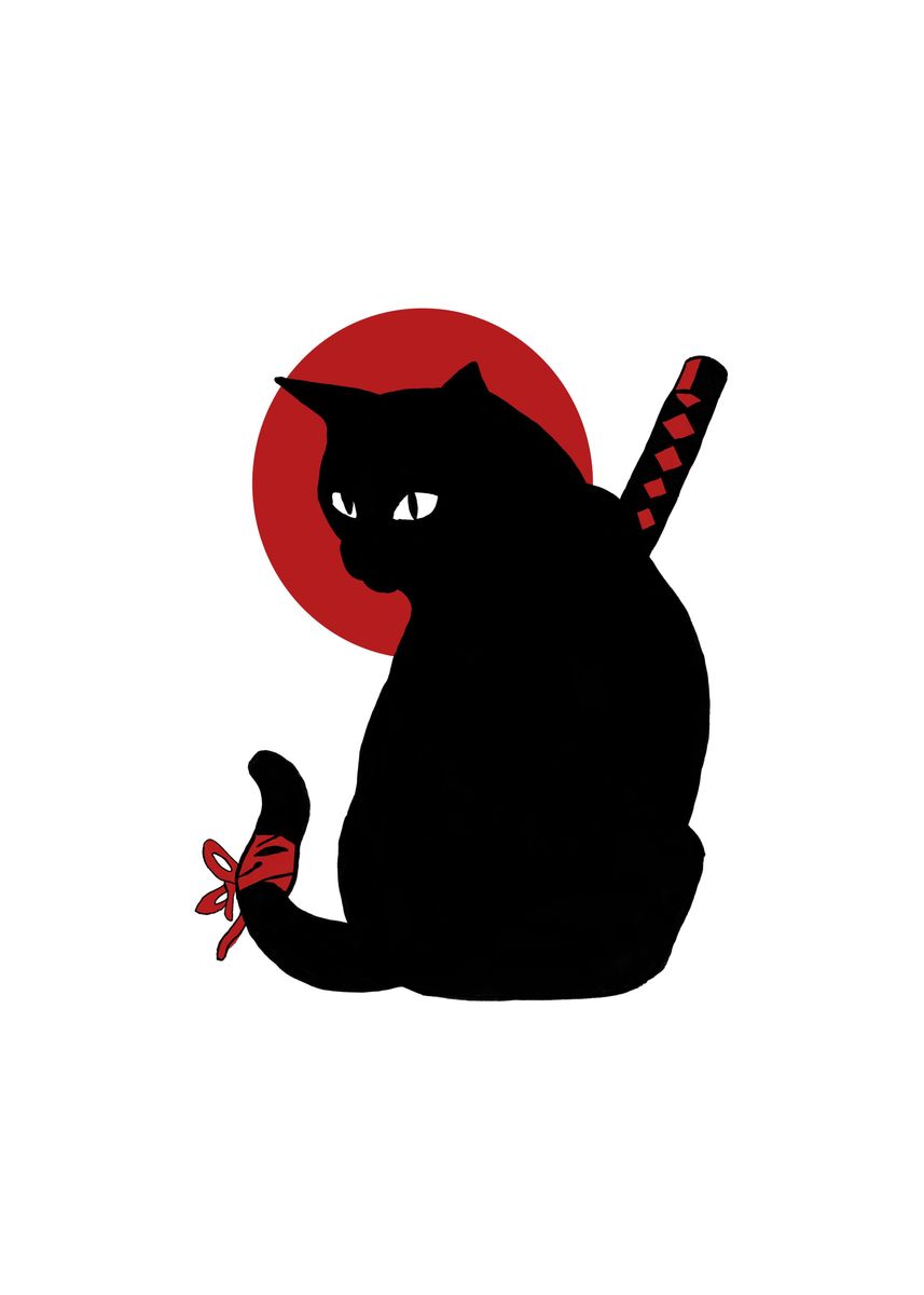 'japan cat' Poster by luigi diamanti Displate
