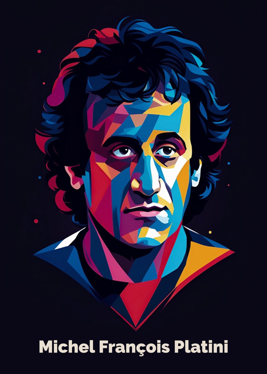 antiguo poster 56 x 82 cm - michel platini juve - Comprar Carteles de