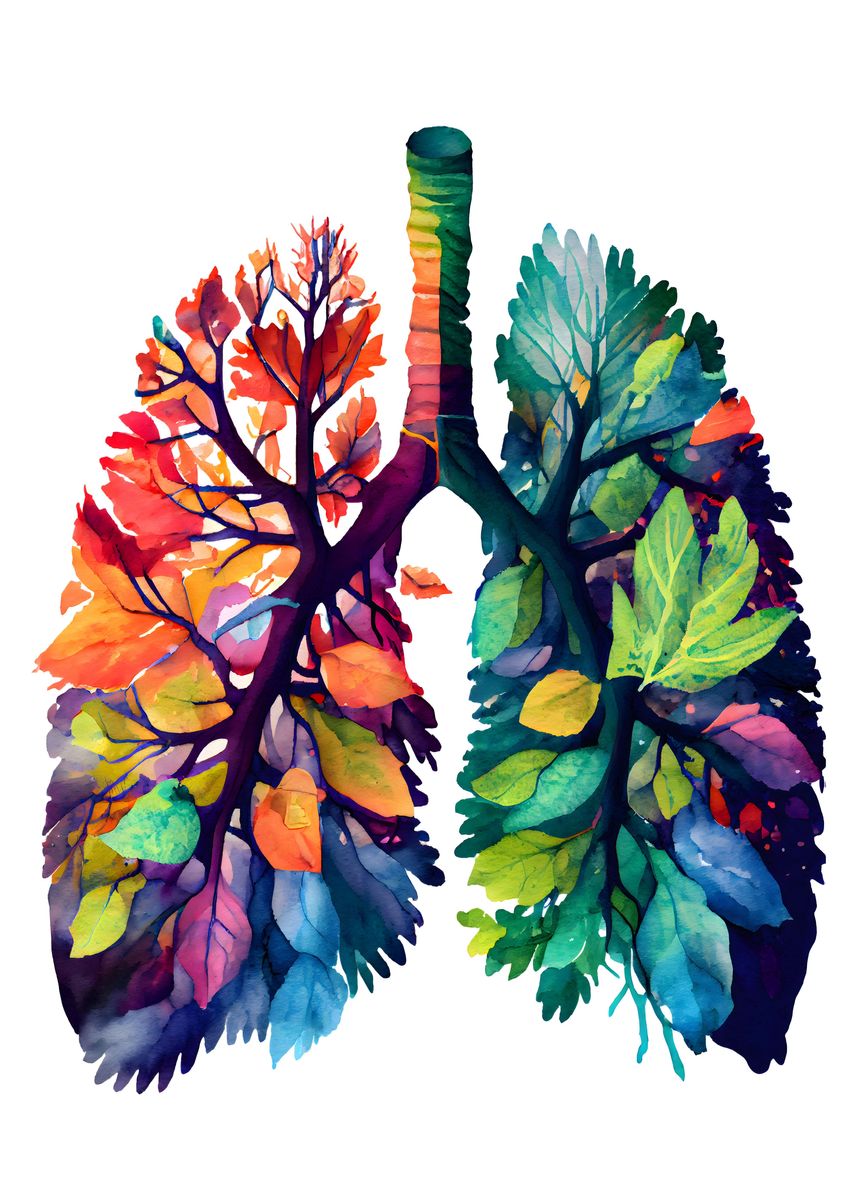 'Flourishing Human Lungs' Poster, picture, metal print, paint by ...