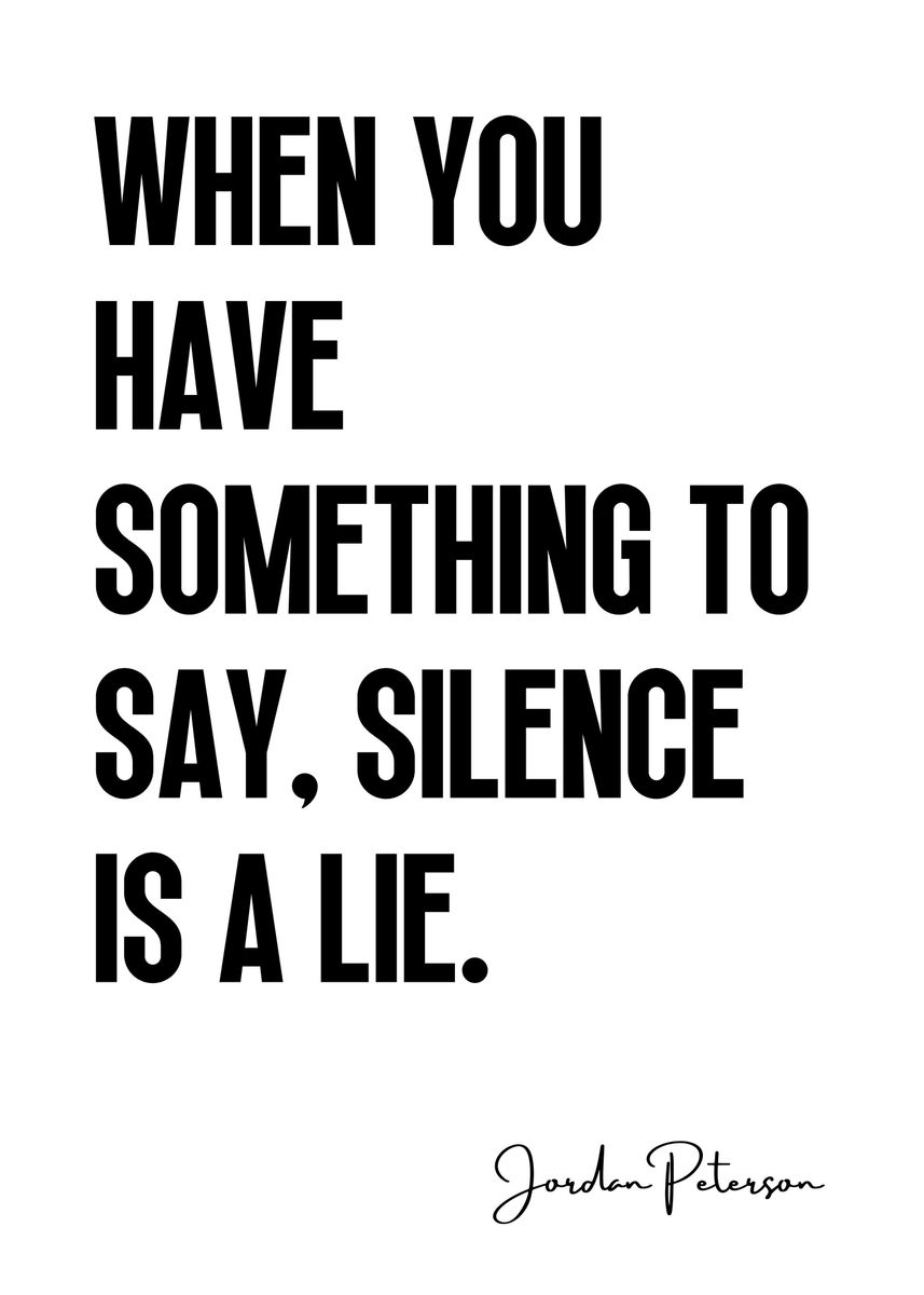 'Jordan Peterson Quotes' Poster by Wezt Studio Displate