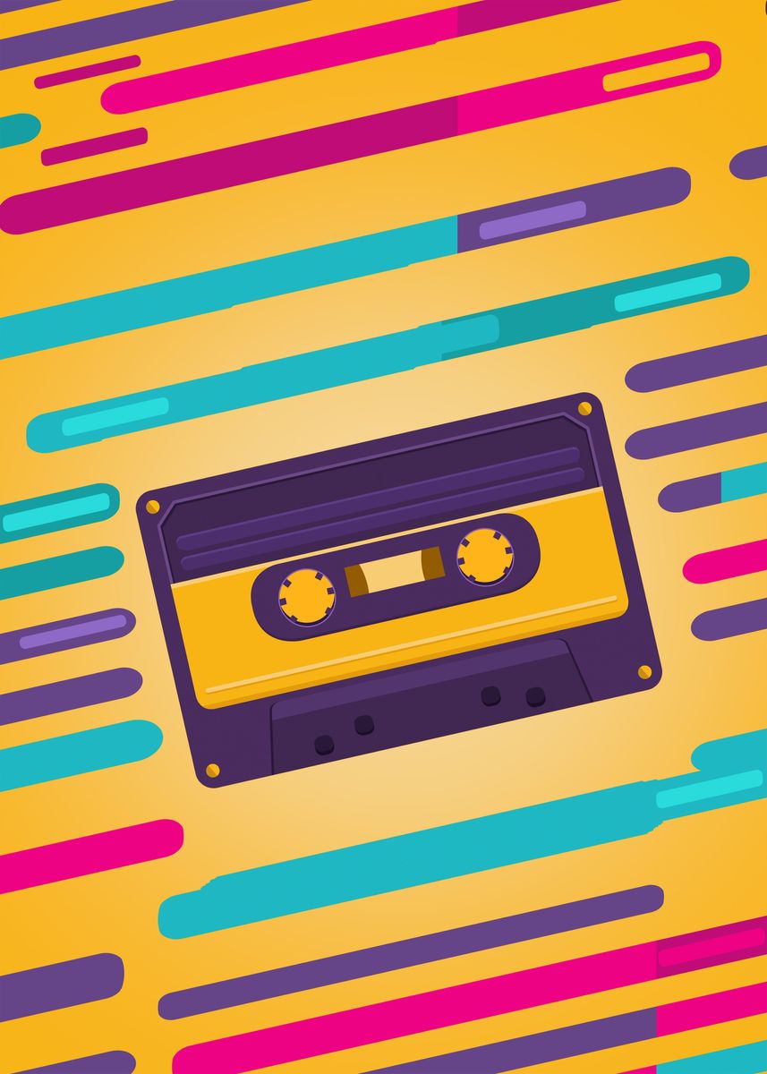 Cassette Illustration Poster By Tariq Alaghbash Displate 