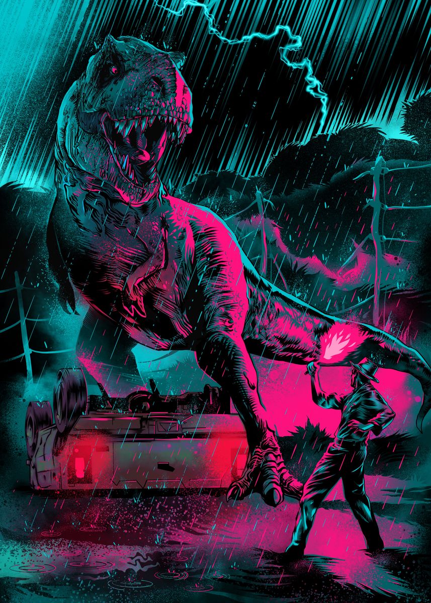 Poster, Quadro Jurassic World - T-Rex em