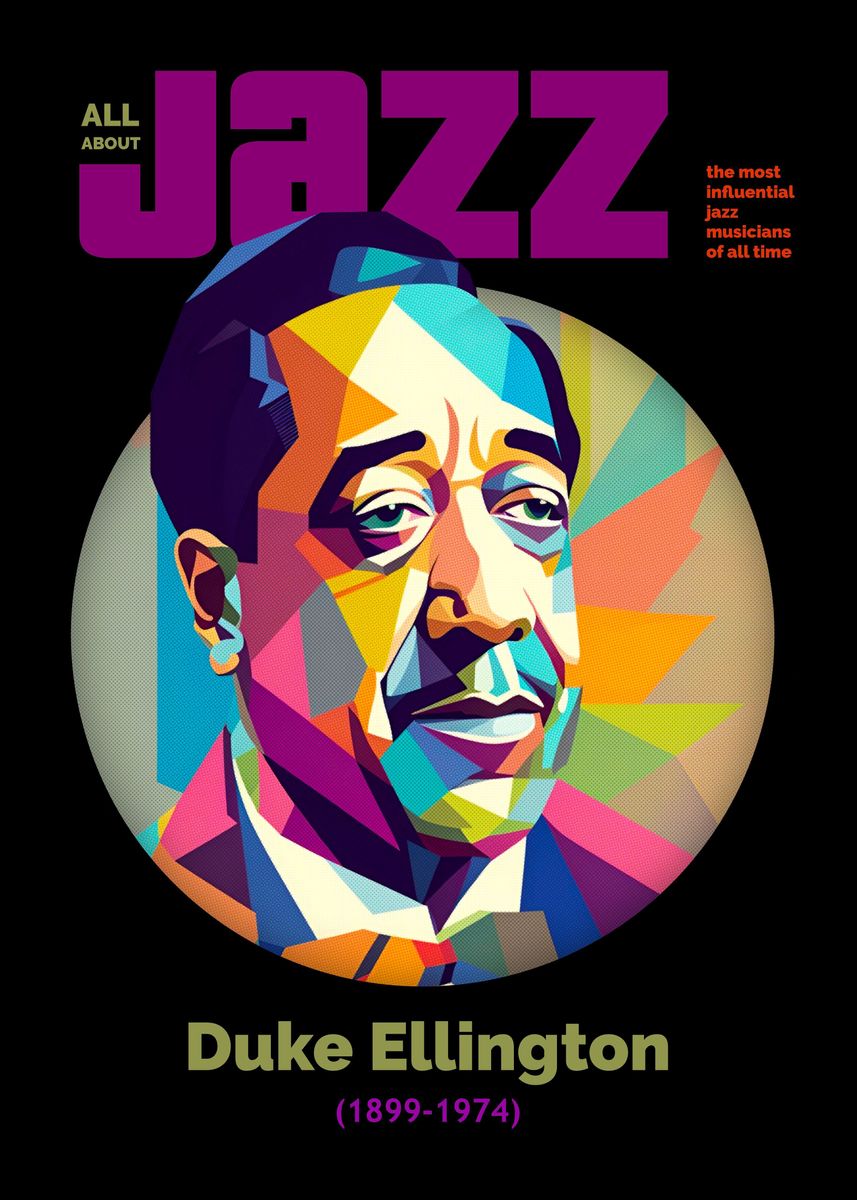 'Duke Ellington WPAP ' Poster, picture, metal print, paint by Popart PosterS | Displate