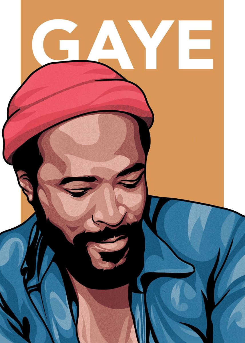 'Marvin Gaye' Poster, picture, metal print, paint by Imad Madd | Displate