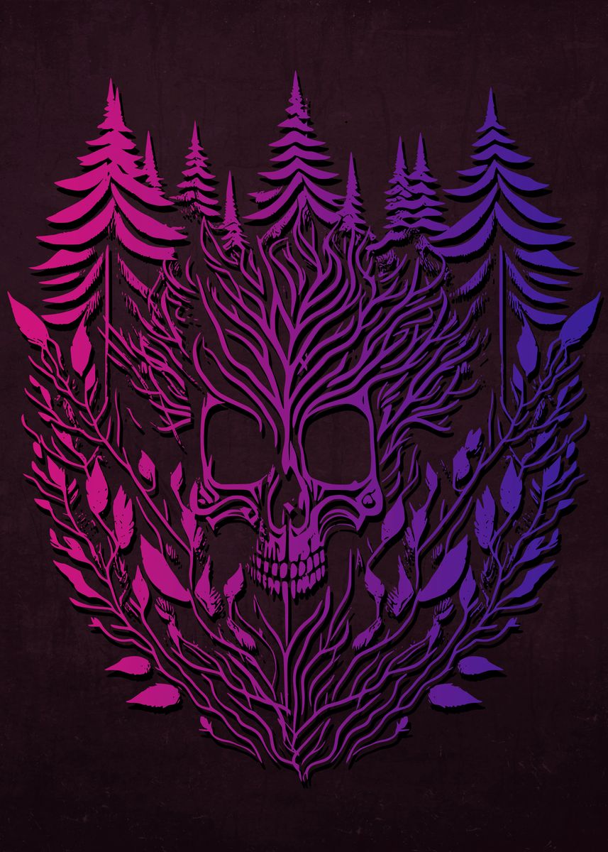 'Forest Psychedelic Punk' Poster by Ilya Danilov | Displate