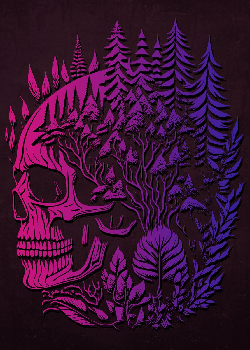 'Forest Psychedelic Punk' Poster by Ilya Danilov | Displate