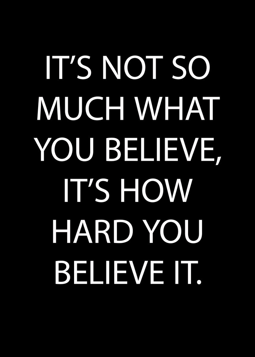 'Believe quote' Poster, picture, metal print, paint by MINIMAL QUOTES