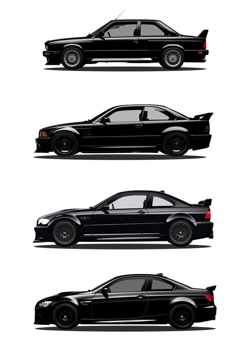 'BMW M3 Evolution' Poster, picture, metal print, paint by MaluBobo ...