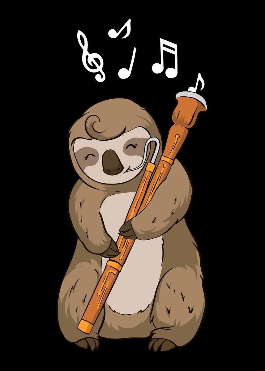 'Bassoon Bassoonist' Poster, picture, metal print, paint by