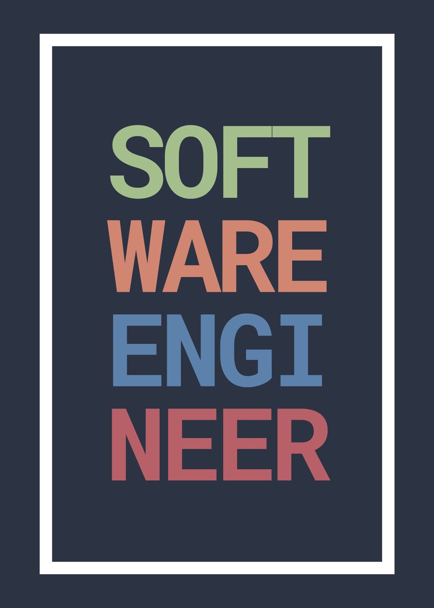 'Software Engineer' Poster, picture, metal print, paint by Wisnu ...