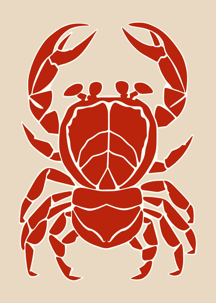 'Red Lobster' Poster by HyggeStudio | Displate