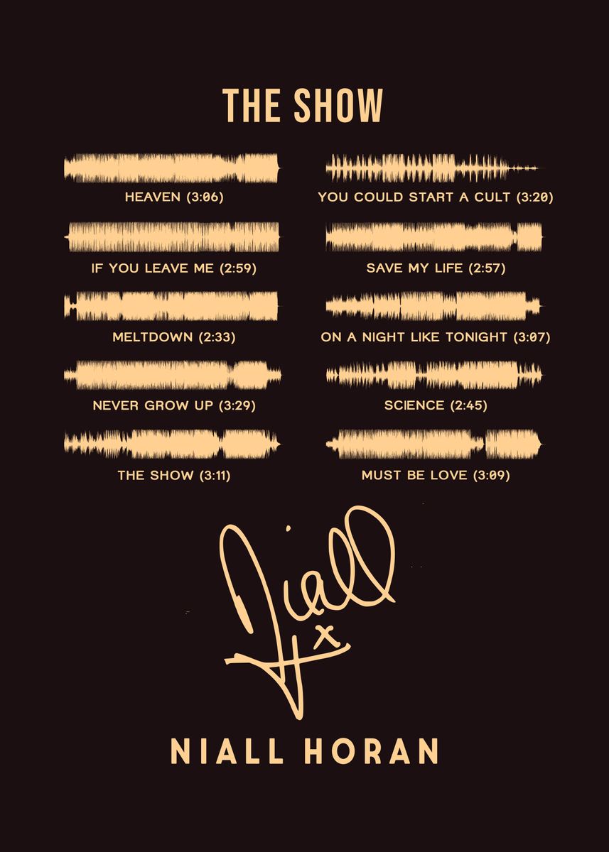 niall horan dear patience lyrics print Poster for Sale by Graph
