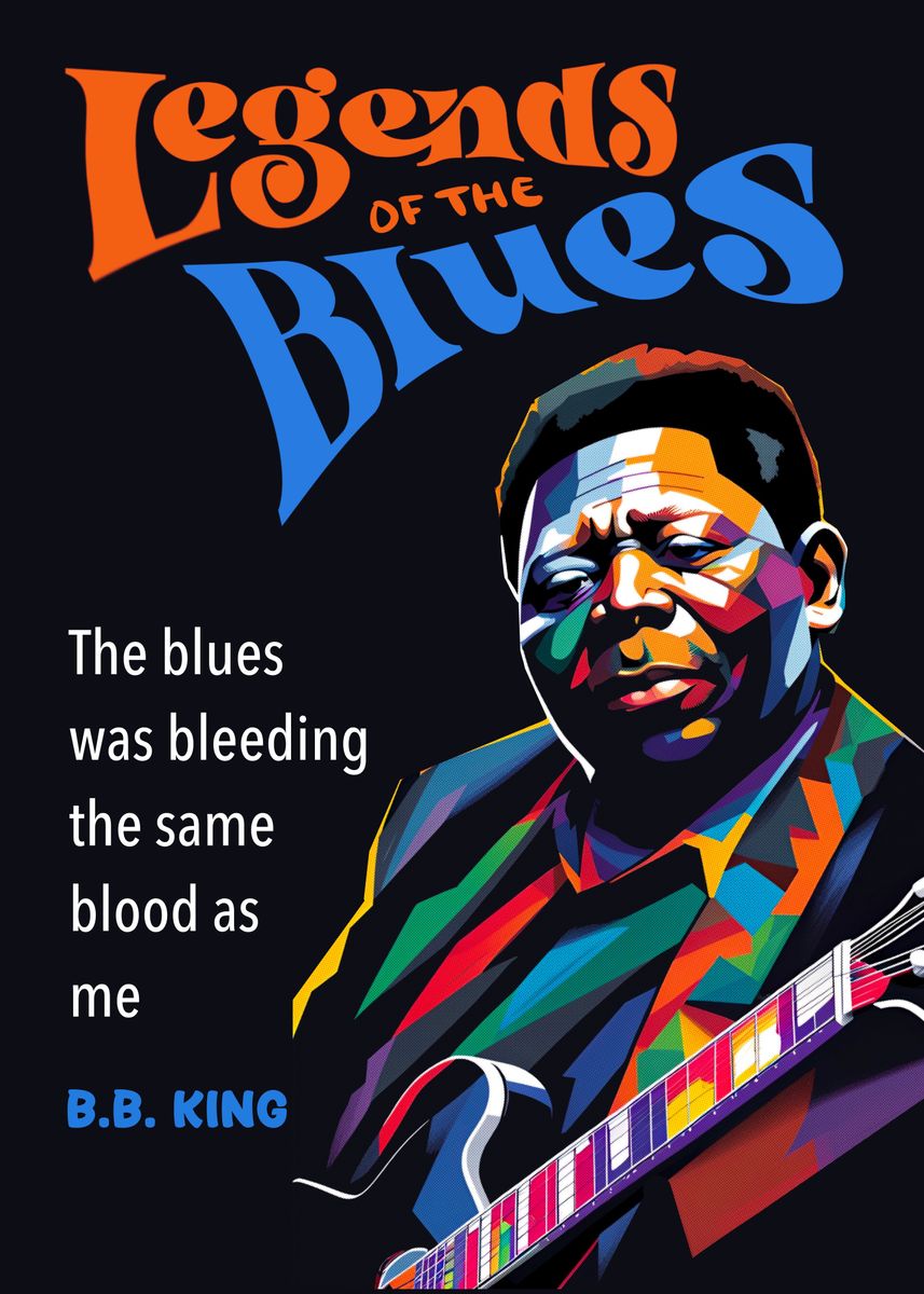 BB King Blues On Top Of Blues Album Cover Sticker