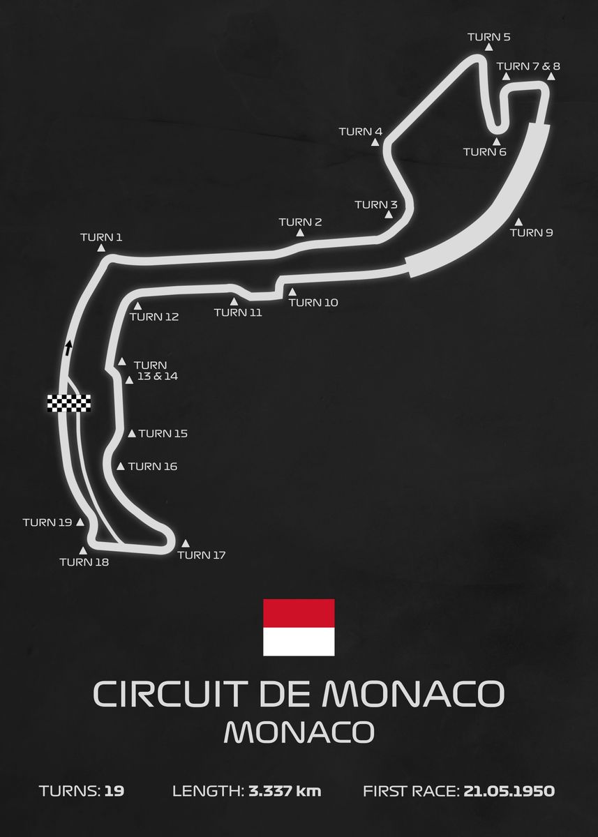 F1 Track Monaco Poster Picture Metal Print Paint By f1-track-monaco-poster-picture-metal-print-paint-by