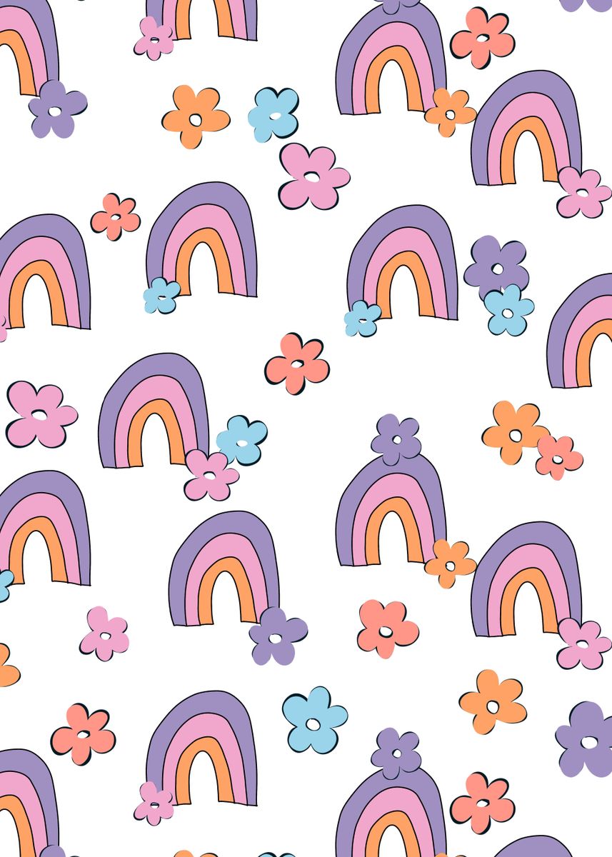 'Rainbows and Daisies 1' Poster by Anita's & Bella's Art Displate