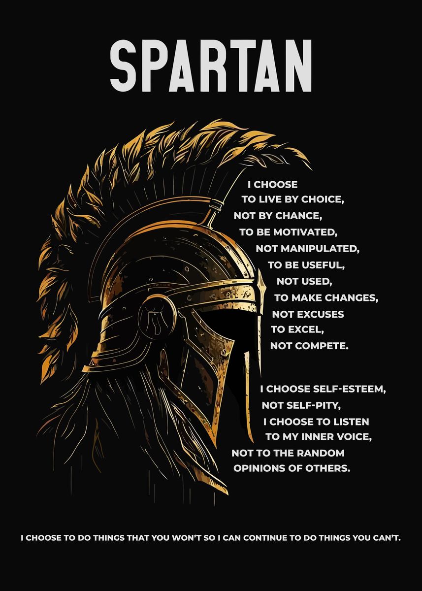 Spartan Motivation Quote Poster Picture Metal Print Paint By spartan-motivation-quote-poster-picture-metal-print-paint-by