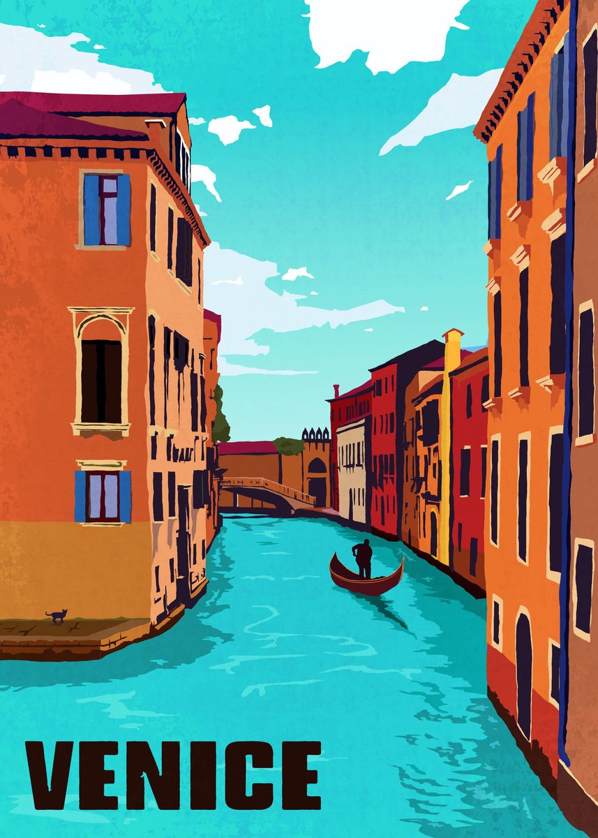 'venice italy travel Art' Poster, picture, metal print, paint by gani ...