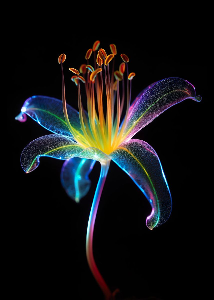 'bioluminescent Flower 4' Poster By Luke Dwyer 