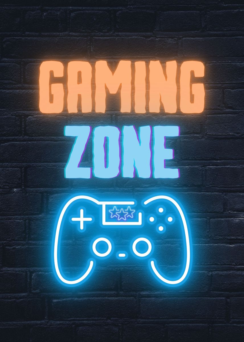 'Gaming zone' Poster, picture, metal print, paint by teehowa timlset ...