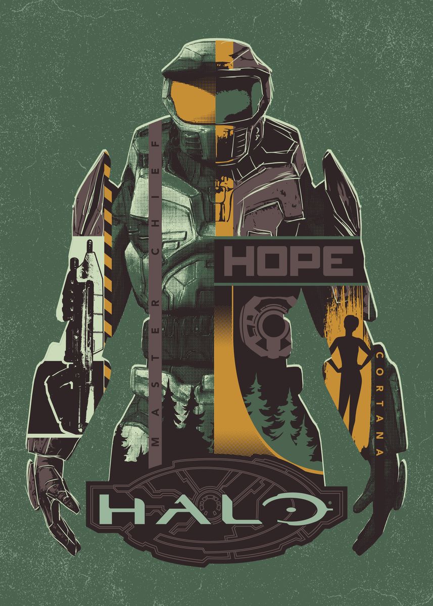 'Hope' Poster, picture, metal print, paint by Halo Game | Displate