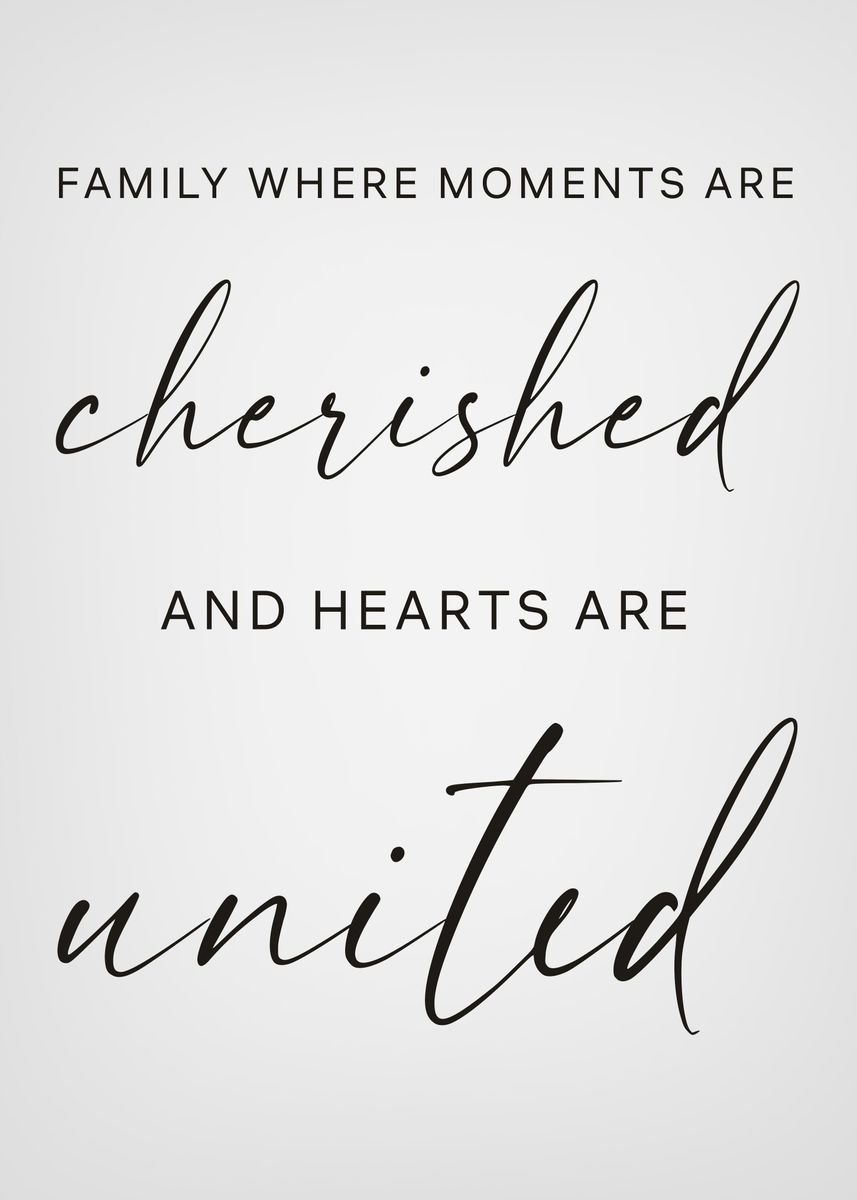 'Family where moments are ' Poster, picture, metal print, paint by ...