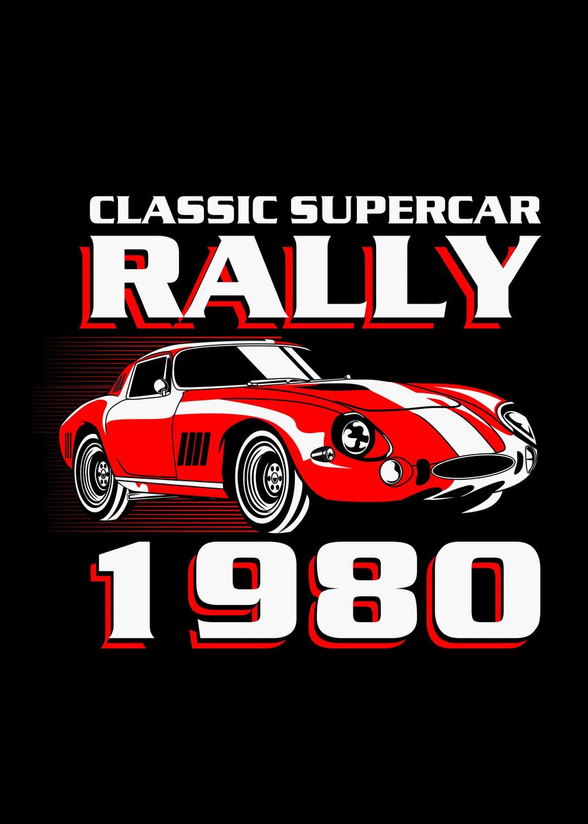 'Rally Car' Poster, picture, metal print, paint by Showroom Car | Displate