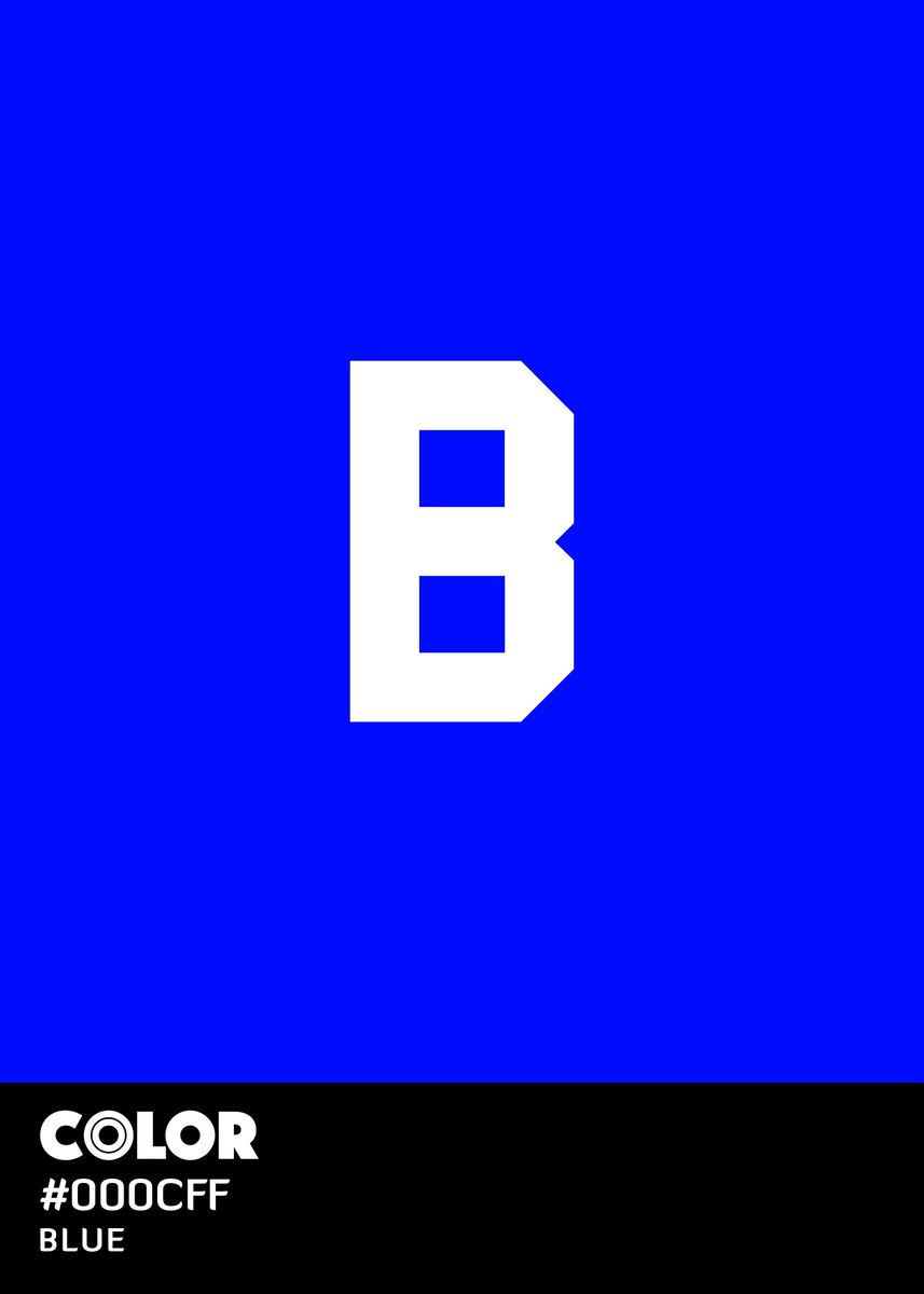 'Blue Code Color' Poster, picture, metal print, paint by Remang Remang ...