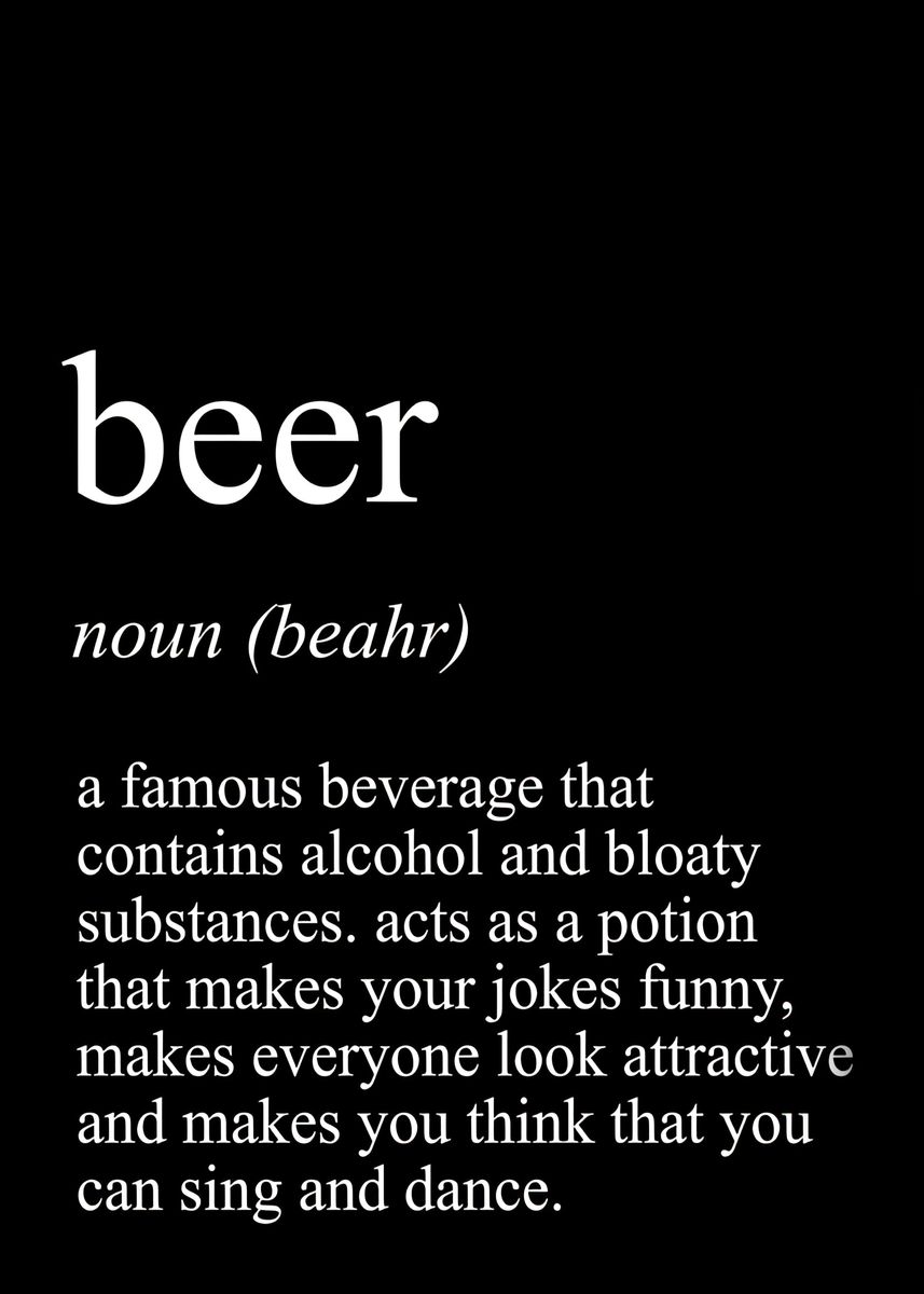 'Beer Definition text Art ' Poster by gani ismail Displate