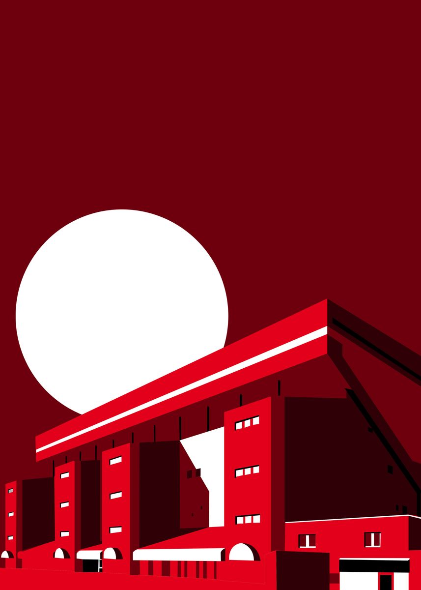 'Pittodrie Stadium Aberdeen' Poster, picture, metal print, paint by M