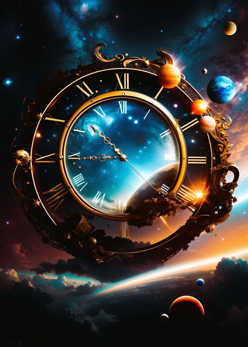 'classic clock' Poster, picture, metal print, paint by Dream Reality ...