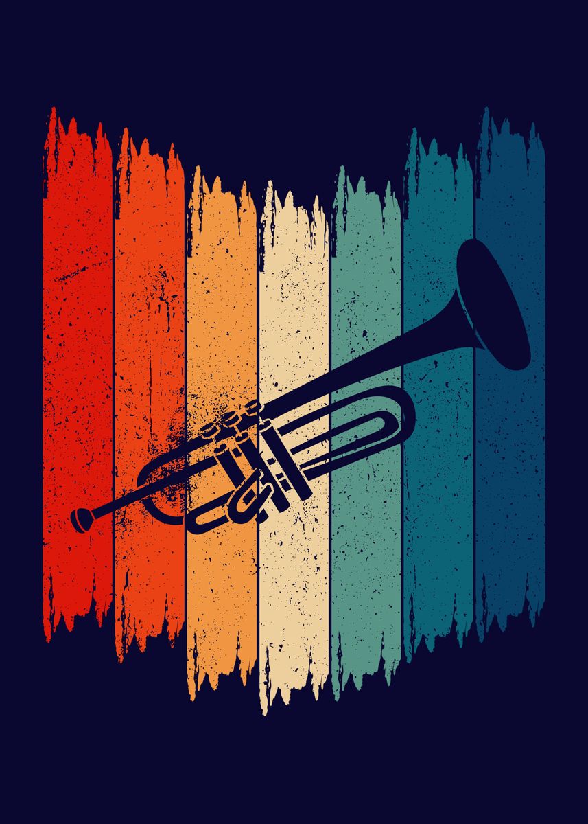 'Funny Trumpet' Poster, picture, metal print, paint by MzumO Displate