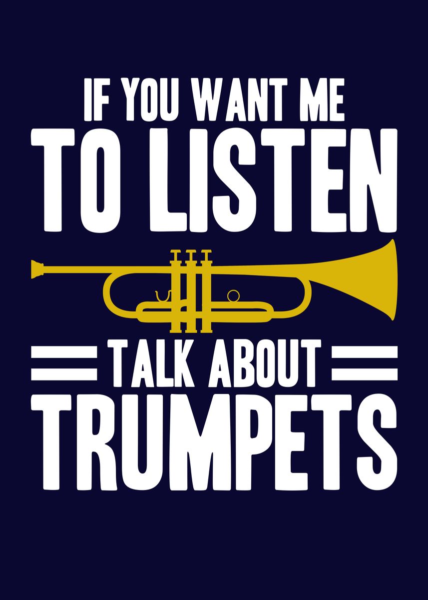 'Funny Trumpet' Poster, picture, metal print, paint by MzumO | Displate