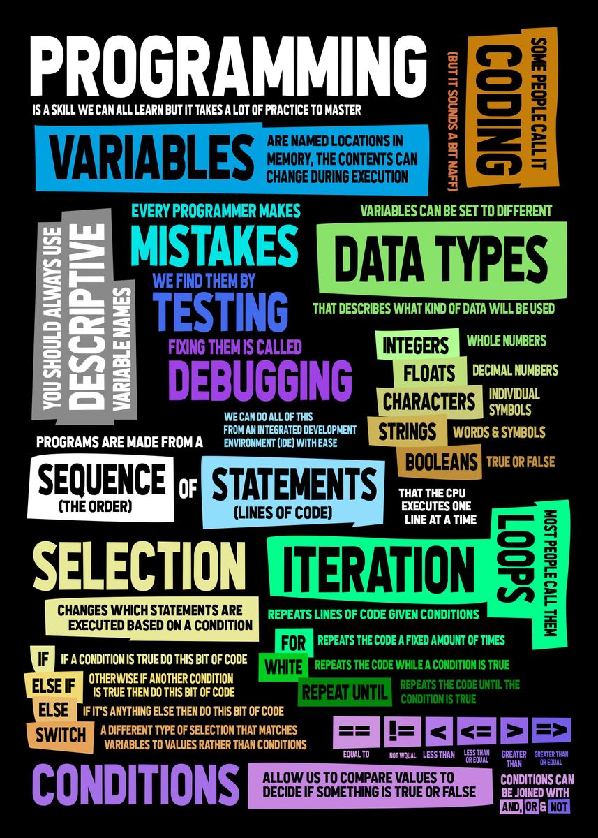 'Programming ' Poster, picture, metal print, paint by Metal Posters ...