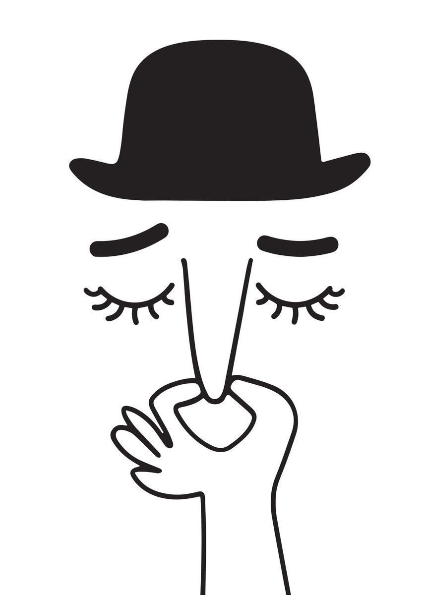 'Nose Funny Toilet' Poster, picture, metal print, paint by Kimberly