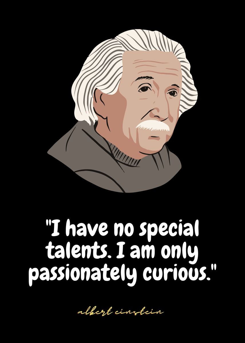 'Quotes Albert Einstein 3' Poster, picture, metal print, paint by gani ...