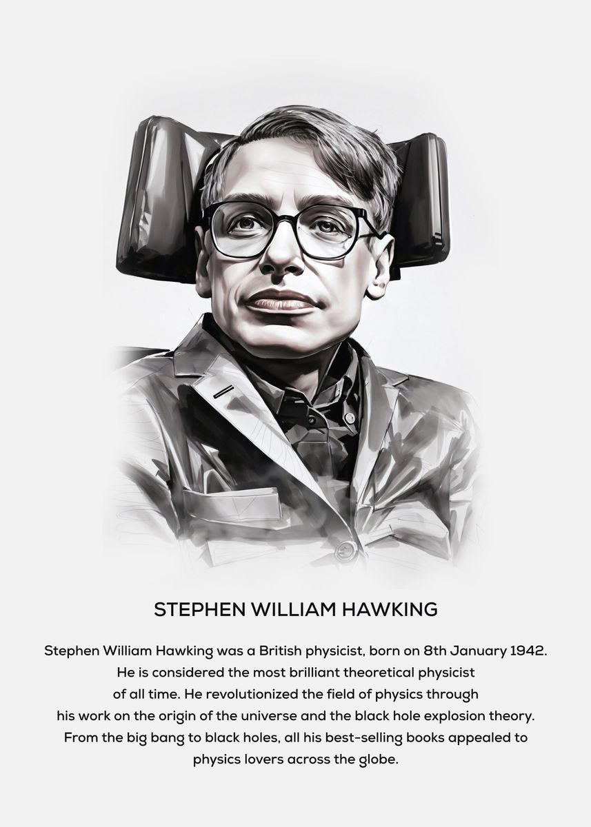 ' Stephen William Hawking' Poster by d Quote | Displate