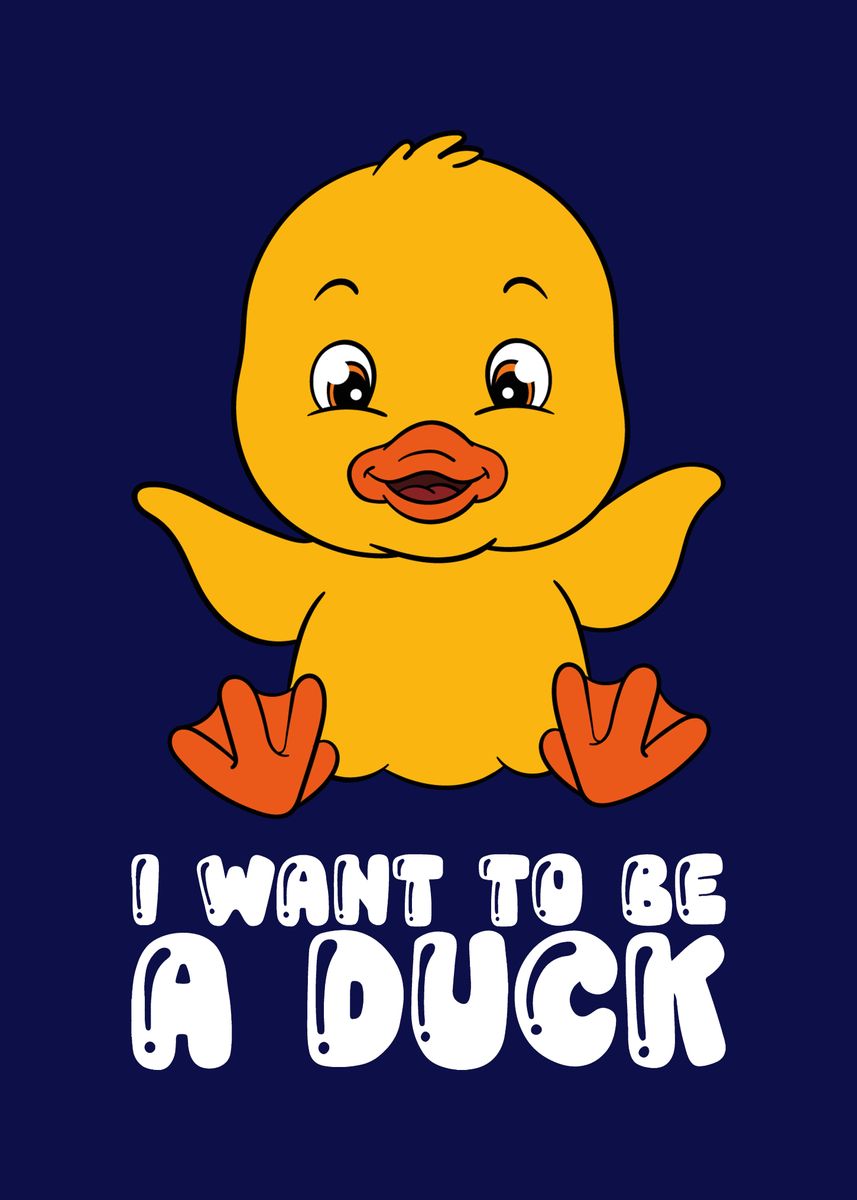 'funny Duck Graphic' Poster, Picture, Metal Print, Paint By Mzumo 